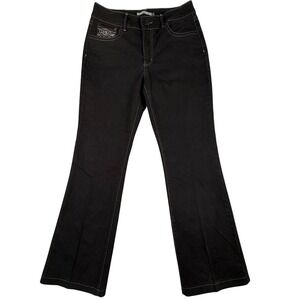 BandalinoBlu Dark Wash Daria-B Slim Rhinestone Pockets Bootcut Jeans Sz 10 Women